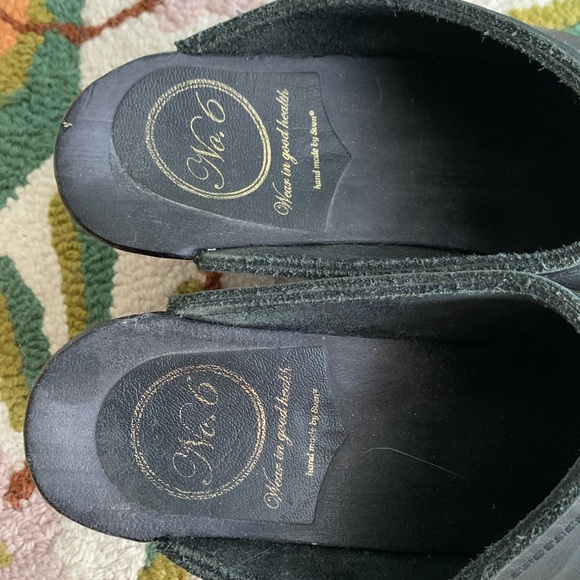 No. 6 Black leather clogs - Picture 4 of 11